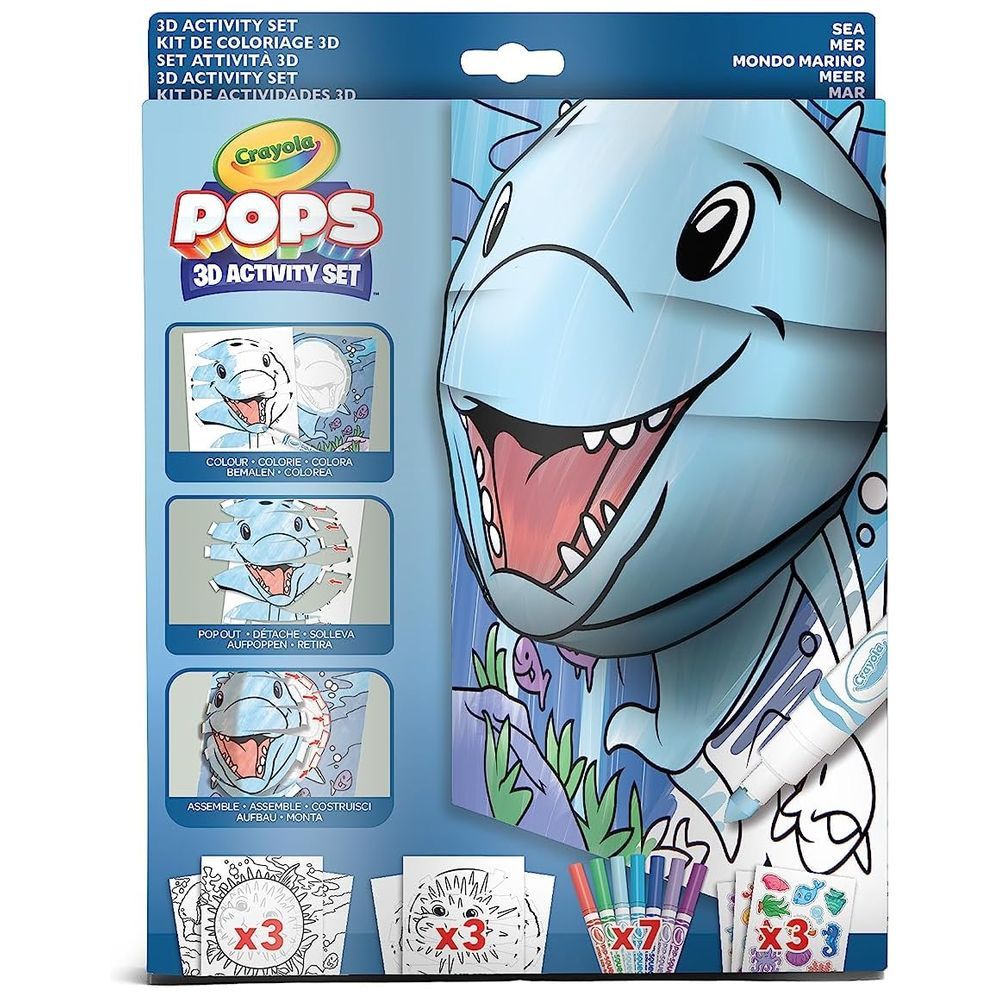 Crayola - Pops 3D Colouring Kit - Sea