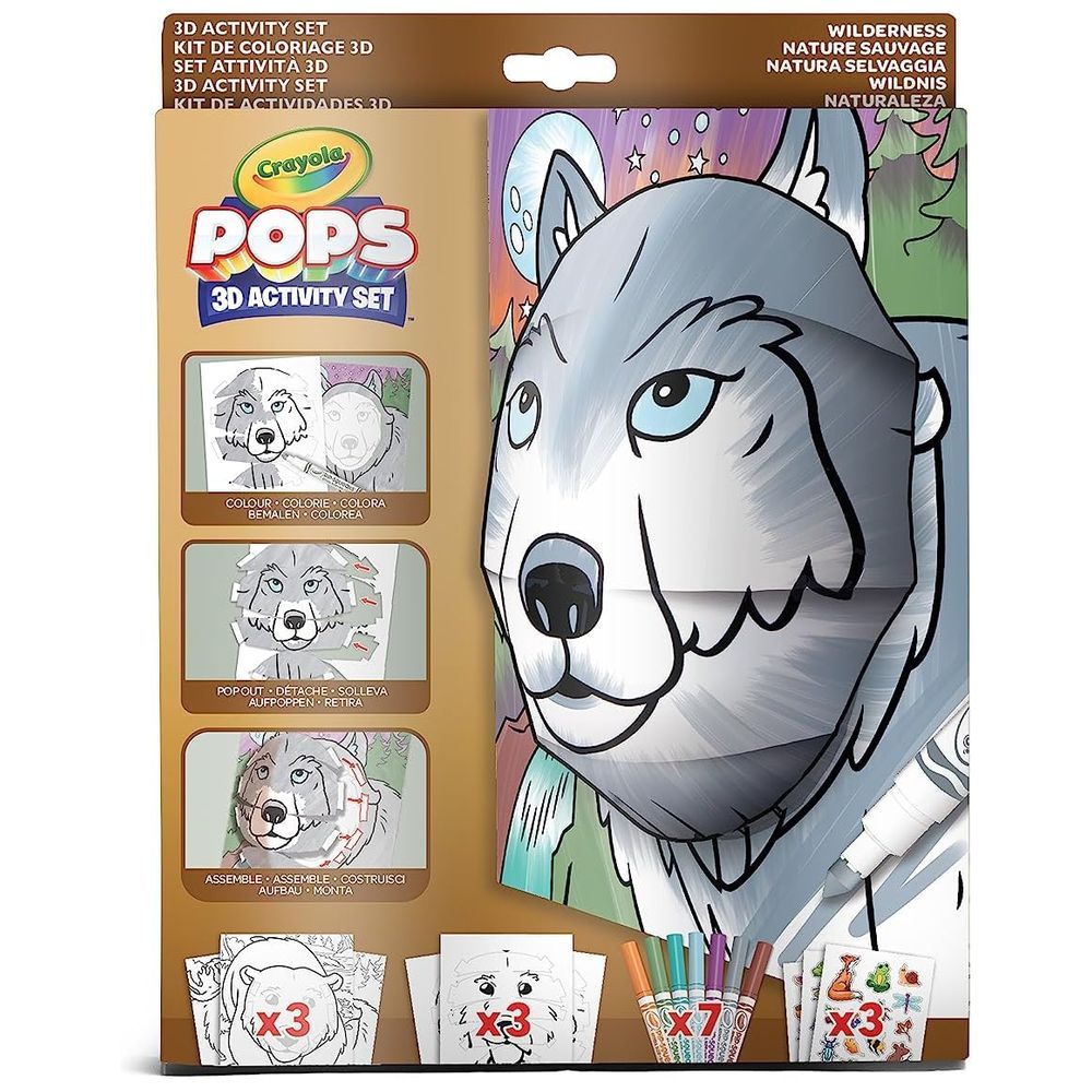 Crayola - Pops 3D Colouring Kit - Wilderness