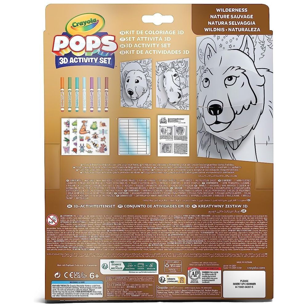 Crayola - Pops 3D Colouring Kit - Wilderness