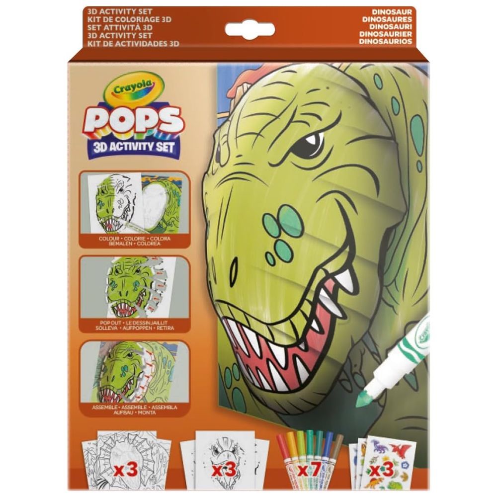 Crayola - Pops 3D Colouring Kit - Dinos