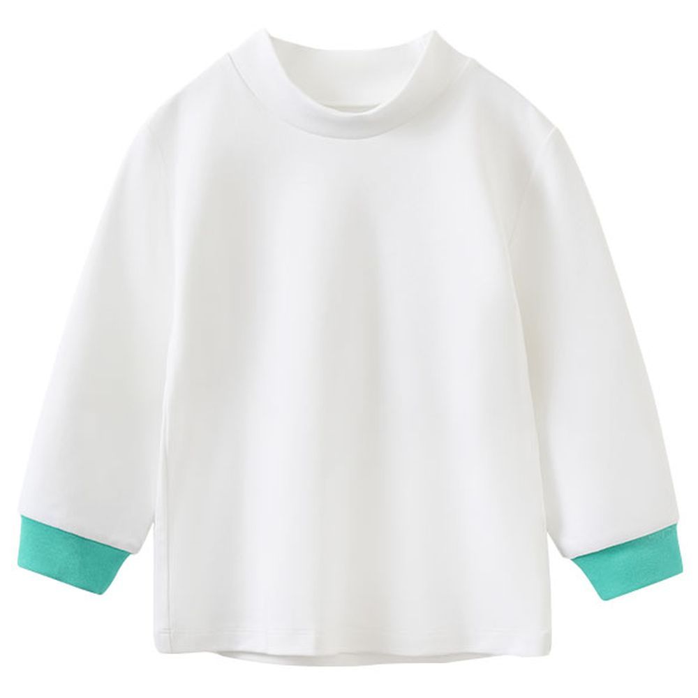 Sugar Rush - High-Neck Full Sleeves T-Shirt - White