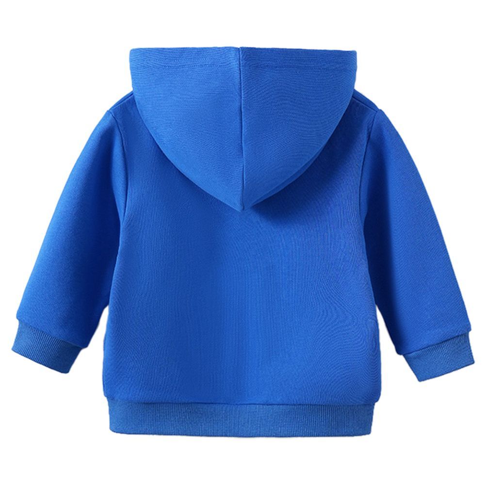 Sugar Rush - Hooded Full Sleeves Zipper Jacket - Royal Blue