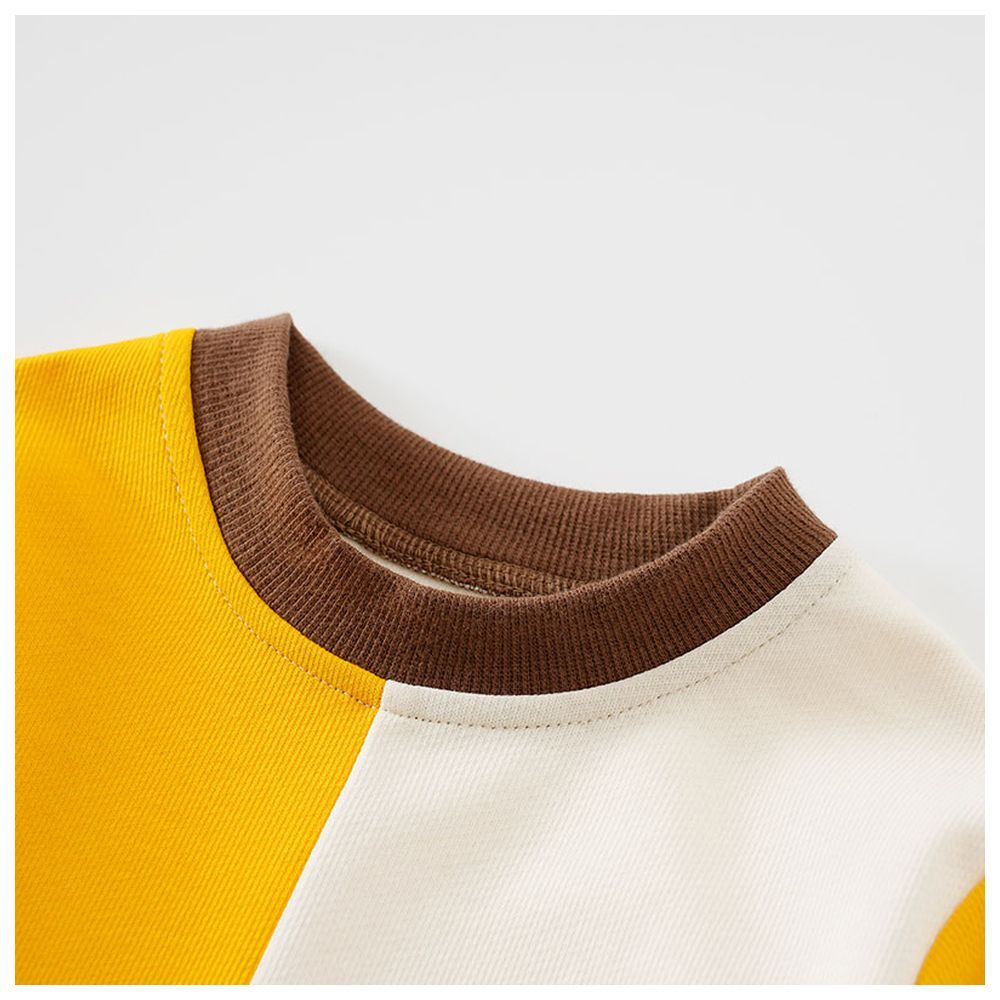 Sugar Rush - Colorblocked Full Sleeves Sweatshirt - Yellow