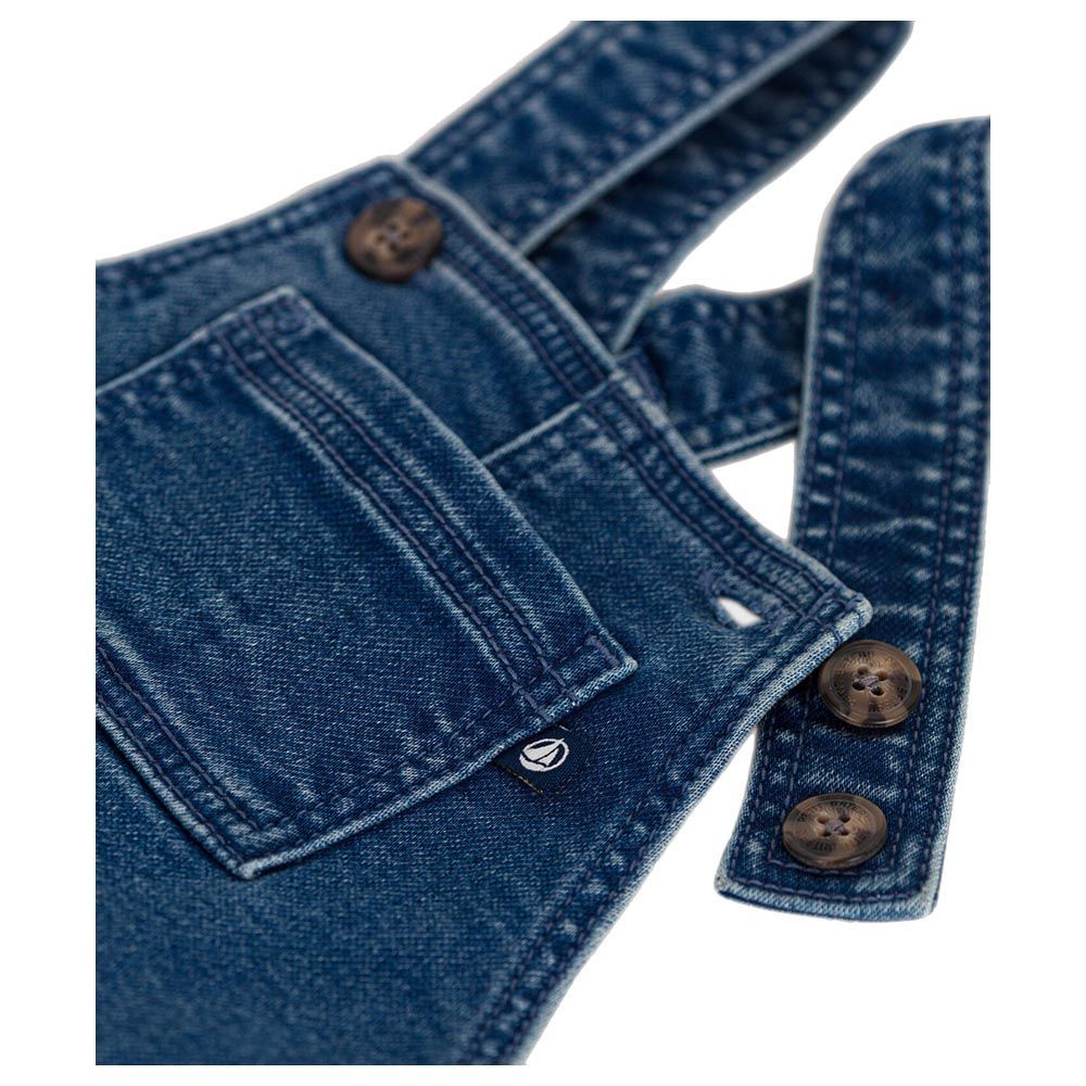 Petit Bateau - Baby's Long Denim Dungaree - Blue