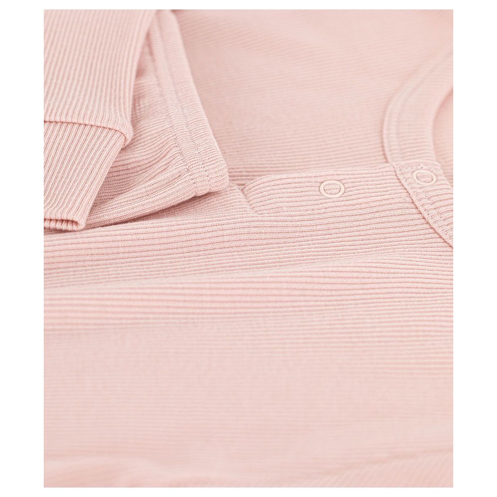 Petit Bateau - Girls Solid Cotton/Tencel Pyjama Suit - Pink