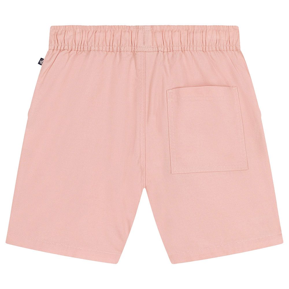 Petit Bateau - Girl's Cotton And Linen Twill Shorts - Pink