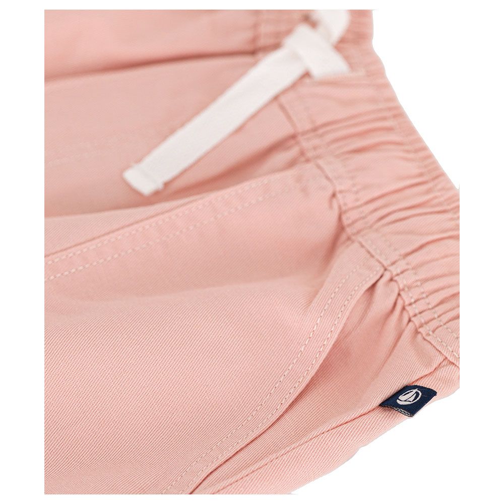 Petit Bateau - Girl's Cotton And Linen Twill Shorts - Pink