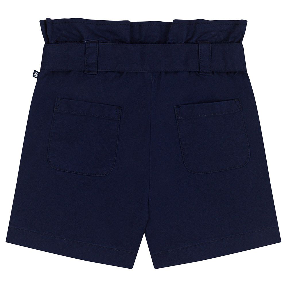 Petit Bateau - Girl's Cotton Canvas Shorts - Blue