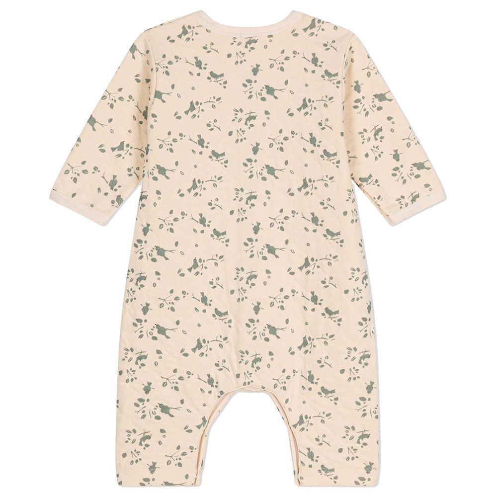 Petit Bateau - Baby's Quilted Tube Knit Jumpsuit - Beige