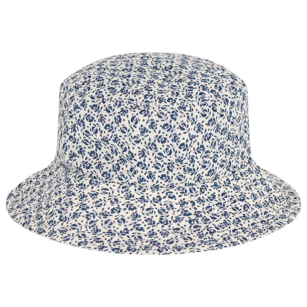 Petit Bateau - Girl's Floral Cotton Gauze Floppy Sun Hat - White