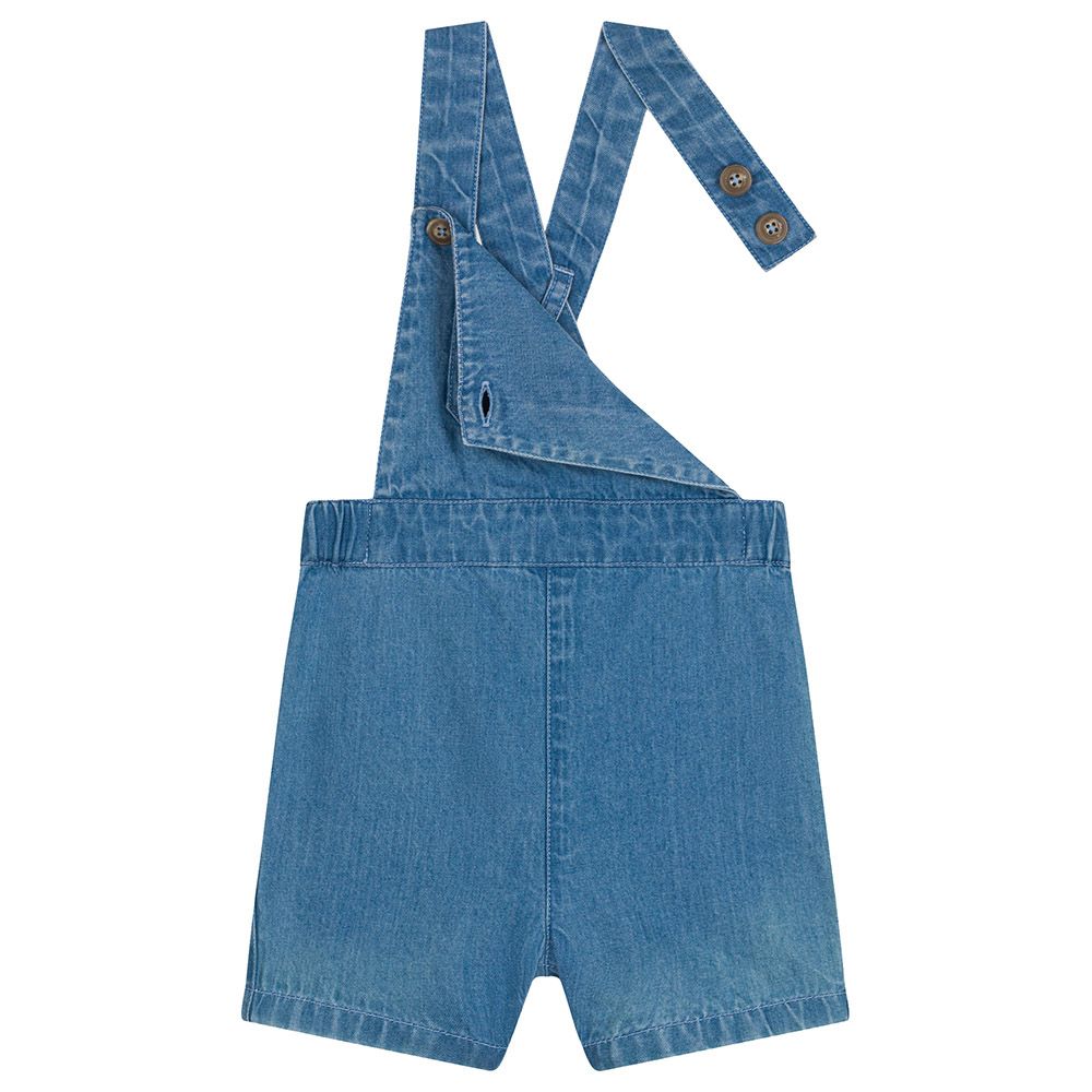 Petit Bateau - Baby's Light Denim Short Dungaree - Blue