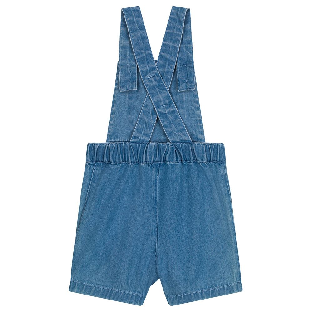 Petit Bateau - Baby's Light Denim Short Dungaree - Blue