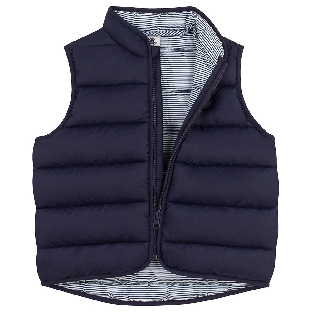 Petit Bateau - Boys Sleeveless Quilted Padded Jacket - Blue