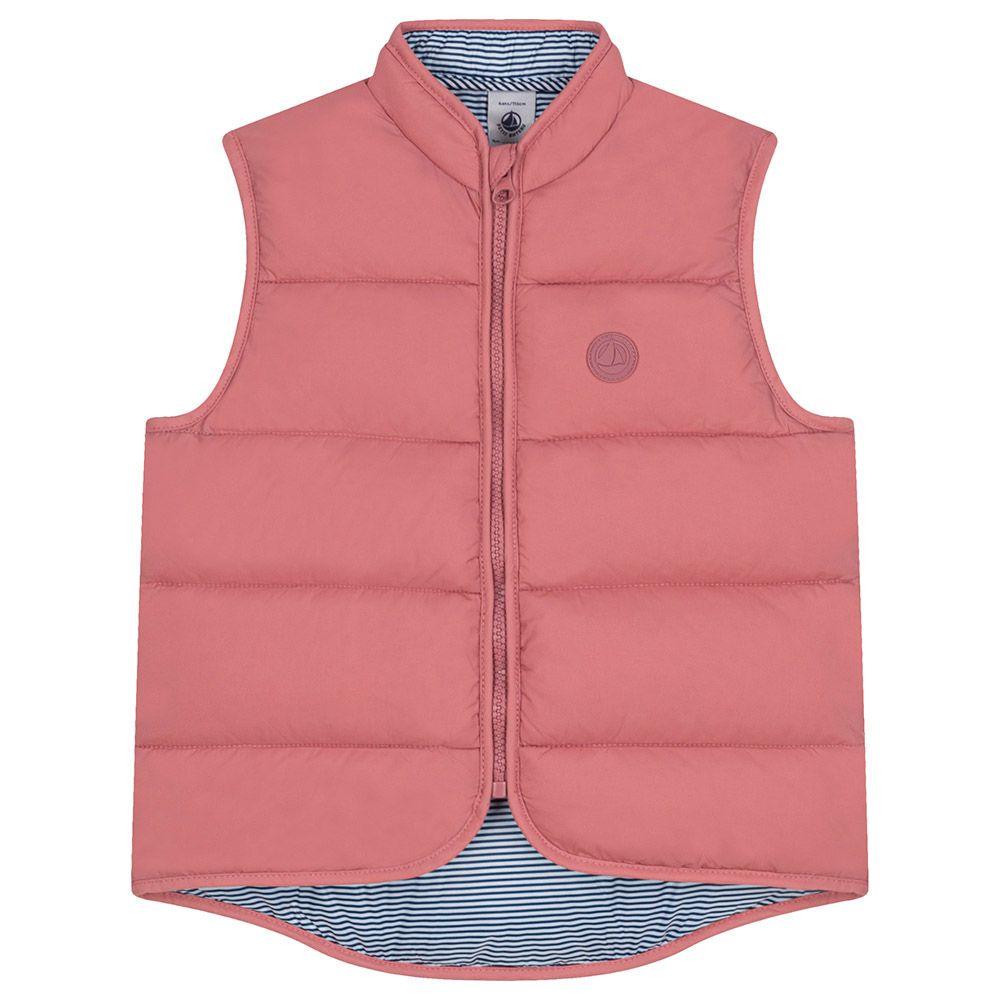 Petit Bateau - Children's Sleeveless Quilted Padded Jacket - Pink