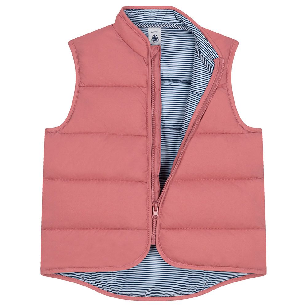 Petit Bateau - Children's Sleeveless Quilted Padded Jacket - Pink