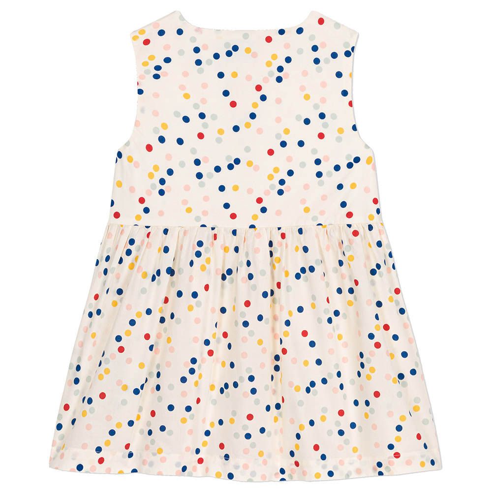 Petit Bateau - Baby's Sleeveless Poplin Dress - Beige