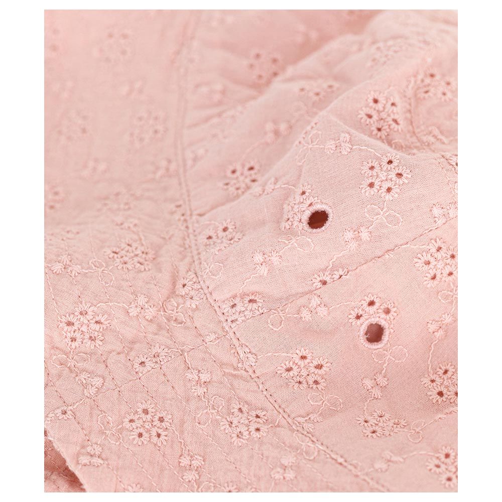 Petit Bateau - Girl's Broderie Anglaise Bucket Hat - Pink