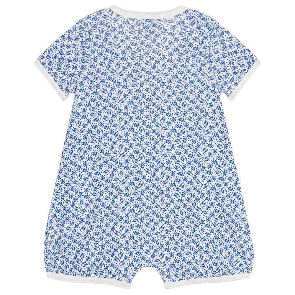 Petit Bateau - Baby's Short Cotton Playsuit - White/Blue