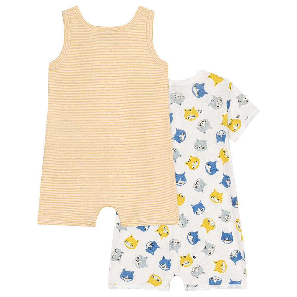 Petit Bateau - 2pc-Set - Baby's Cotton Playsuits