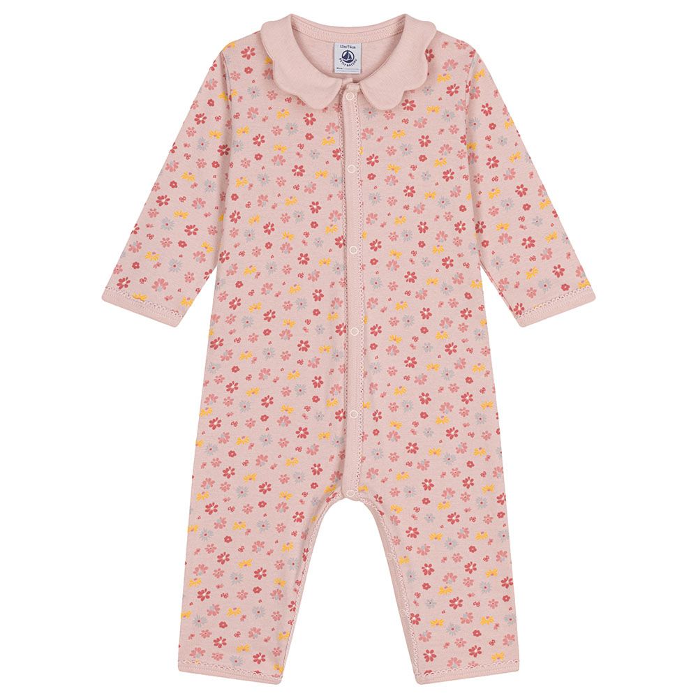 Petit Bateau - Baby's Footless Floral Cotton Sleepsuit - Pink