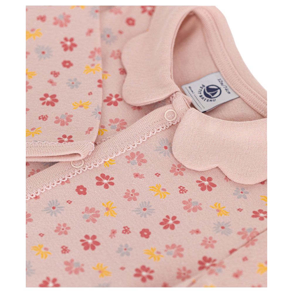 Petit Bateau - Baby's Footless Floral Cotton Sleepsuit - Pink