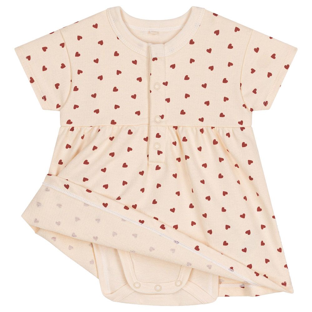 Petit Bateau - Baby's Lightweight Fleece Dress - Beige