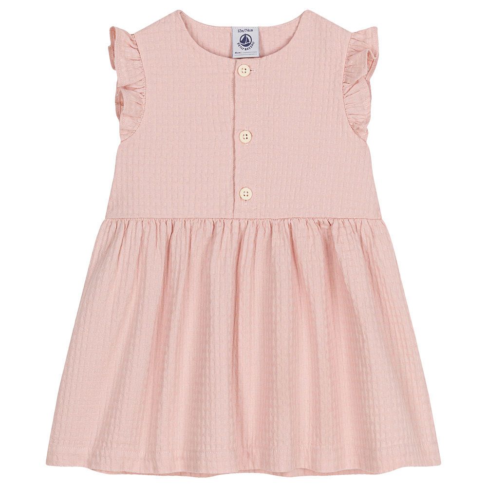 Petit Bateau - Baby's Sleeveless Textured Cotton Dress - Pink