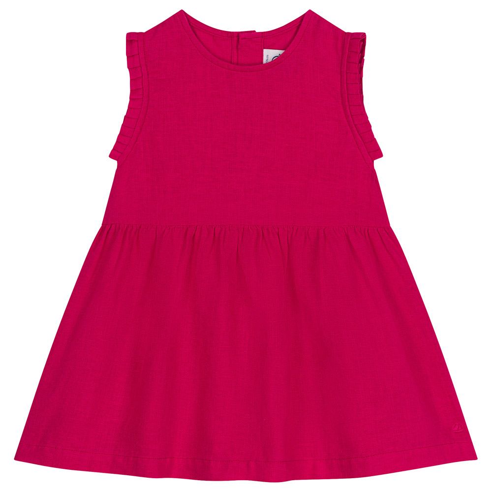 Petit Bateau - Baby's Sleeveless Linen Dress - Pink