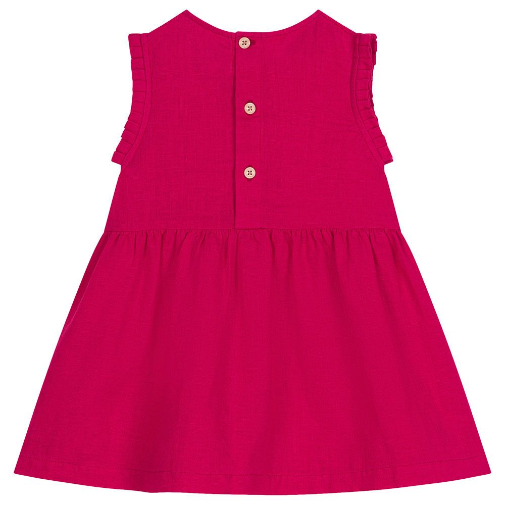 Petit Bateau - Baby's Sleeveless Linen Dress - Pink