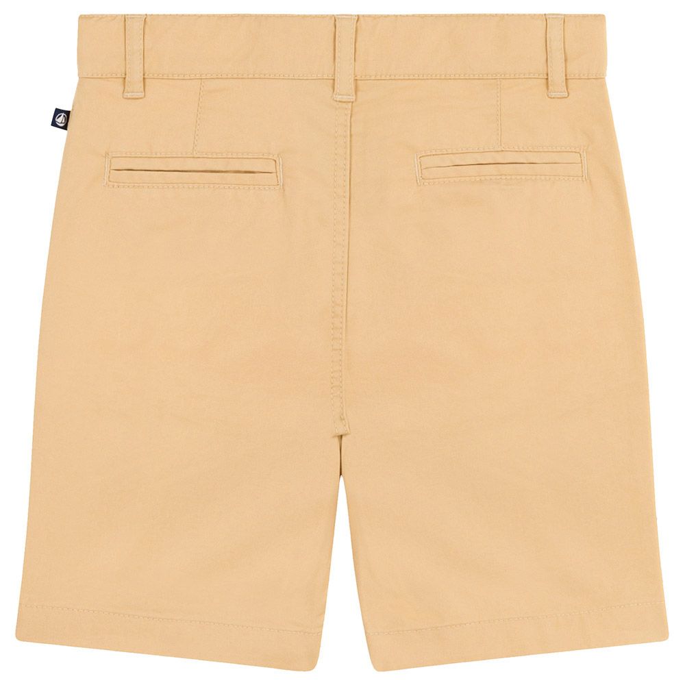 Petit Bateau - Boy's Cotton Canvas Bermuda Shorts - Beige