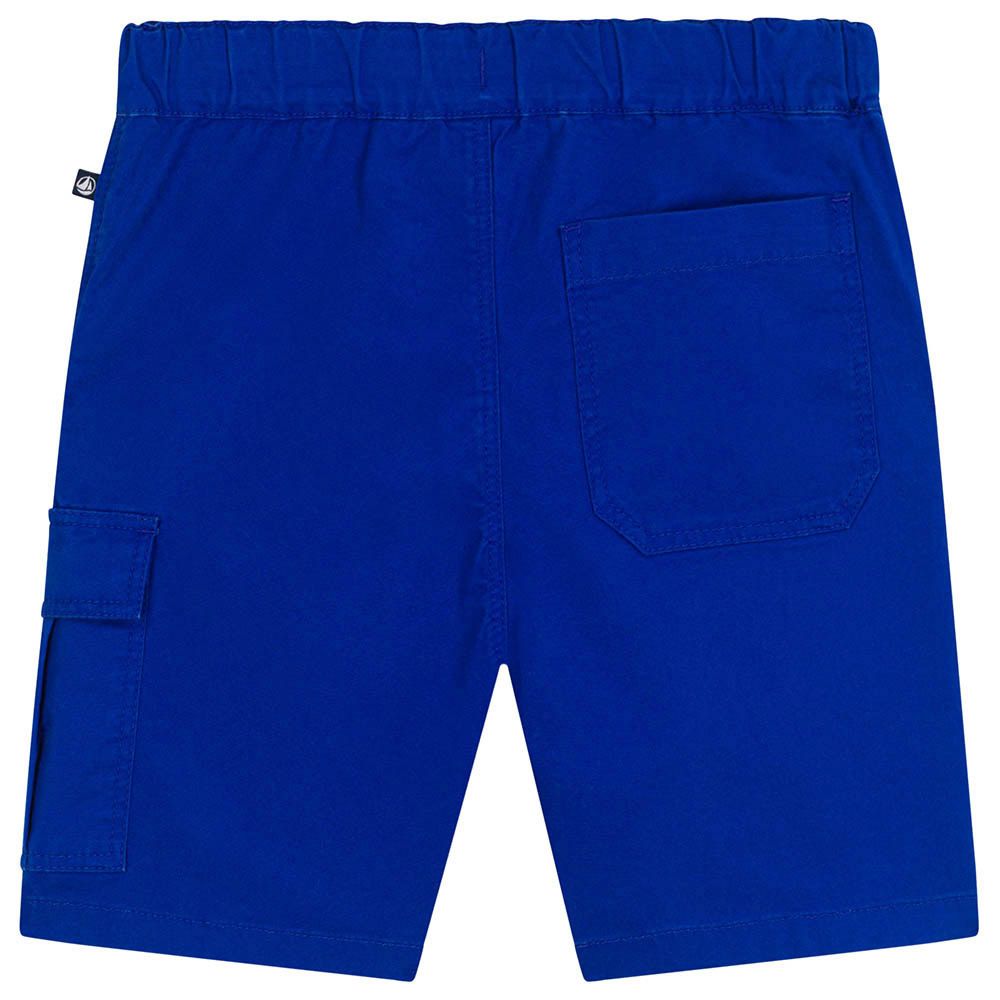 Petit Bateau - Boy's Cotton Canvas Bermuda Shorts - Blue