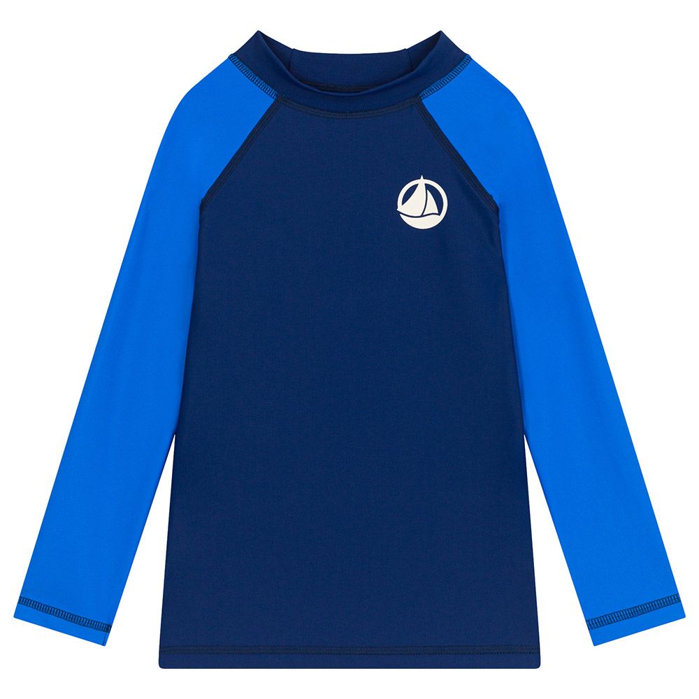 Petit Bateau- Childrens' Anti-UV Swimming T-Shirt - Blue