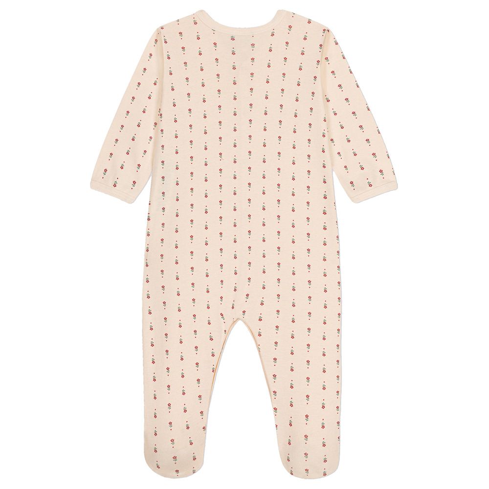 Petit Bateau - Babies' Floral Print Cotton Pyjama Set