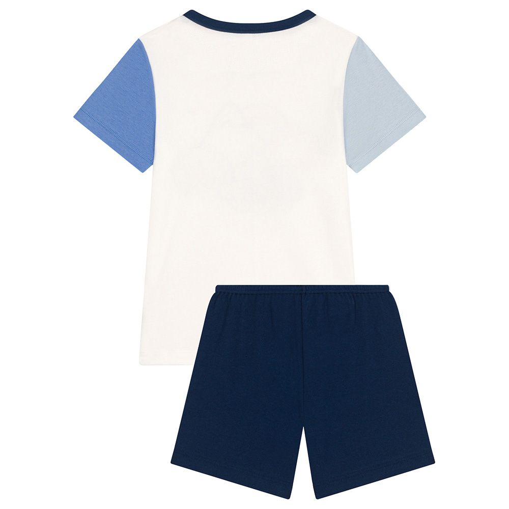 Petit Bateau - 2pc-Set - Boy's Plain Short Cotton Pajama Set