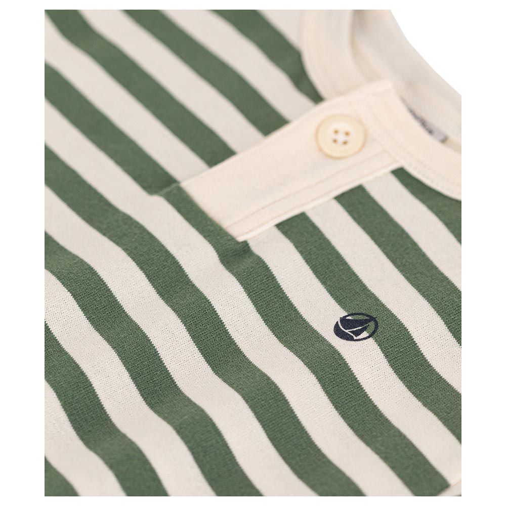 Petit Bateau - Baby's Short-Sleeves Jersey T-Shirt - Green/White