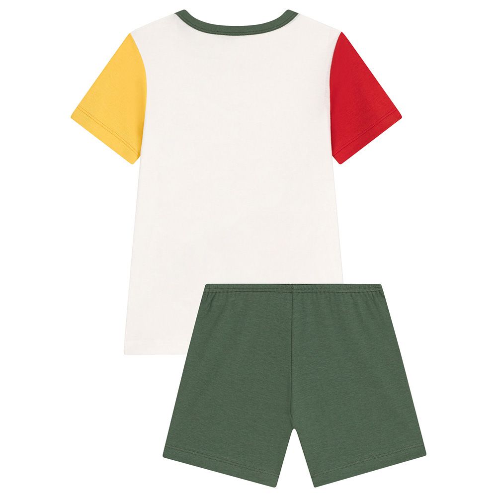 Petit Bateau - 2pc-Set - Boy's Plain Cotton Short Pyjama Set