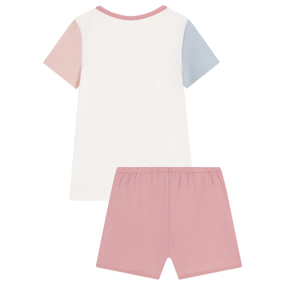 Petit Bateau - 2pc-Set - Girl's Plain Short Cotton Pyjama Set