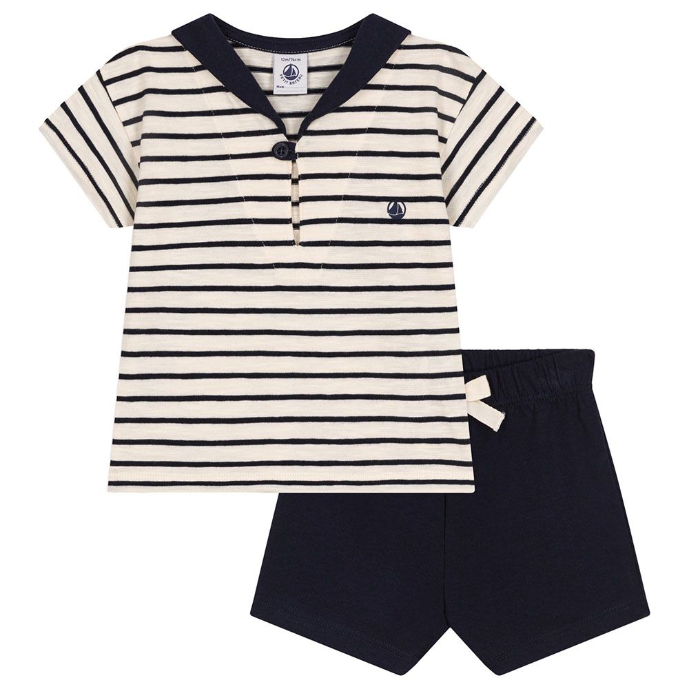 Petit Bateau - Babies' Jersey T-Shirt And Shorts Set