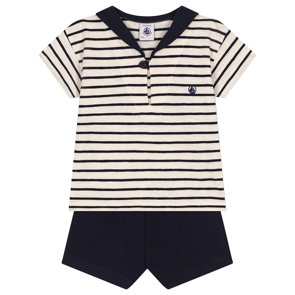 Petit Bateau - Babies' Jersey T-Shirt And Shorts Set