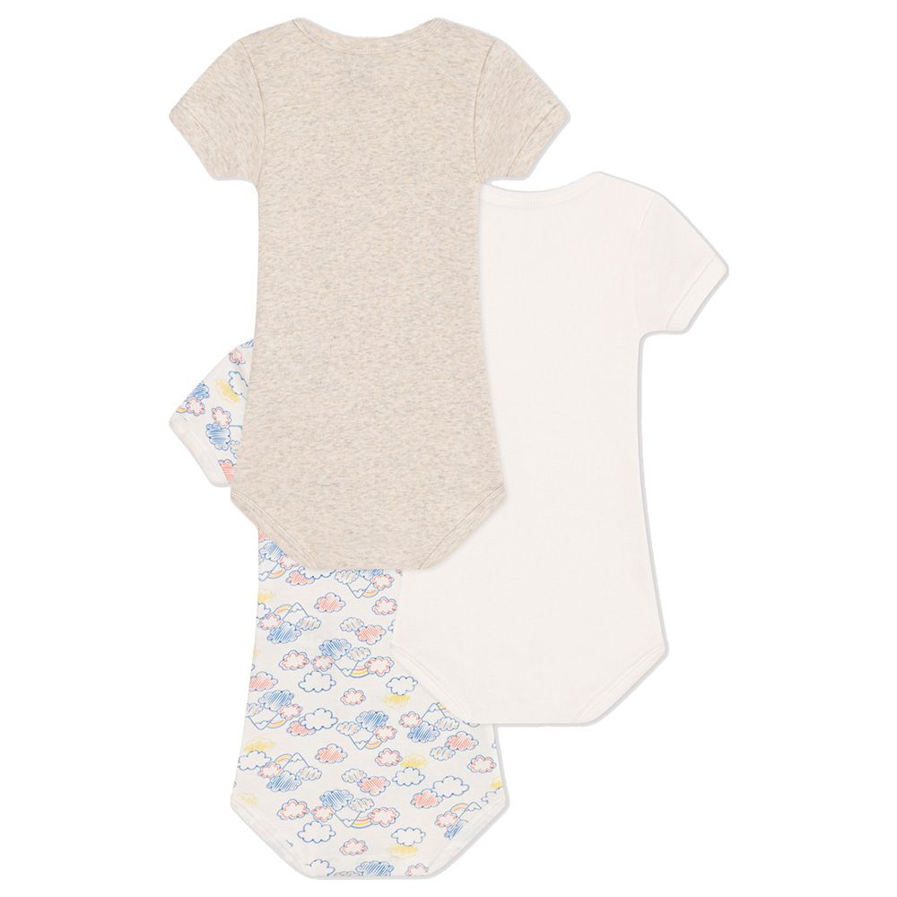 Petit Bateau - 3pc-Set - Babies' Rainbow Cotton Bodysuits