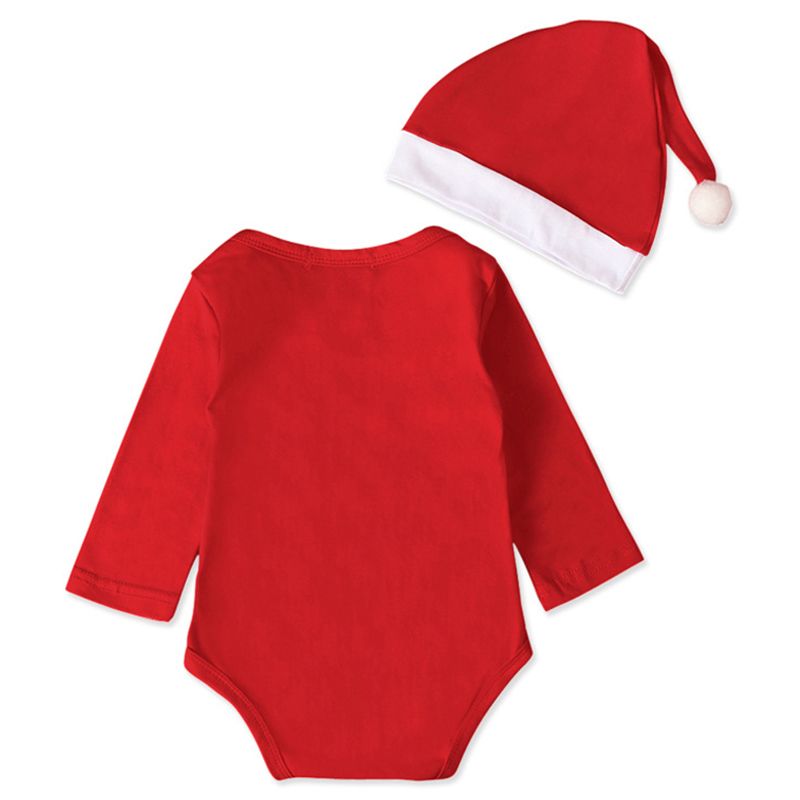 Sugar Rush - My First Christmas Romper With Hat - Red