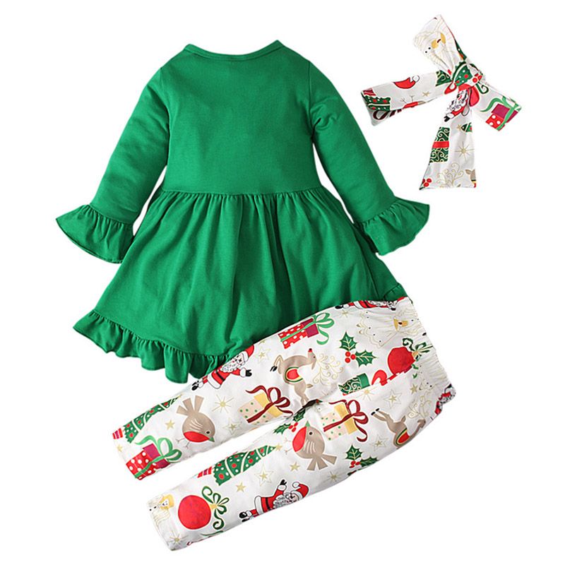 Sugar Rush - Christmas Printed Combo Set - Green