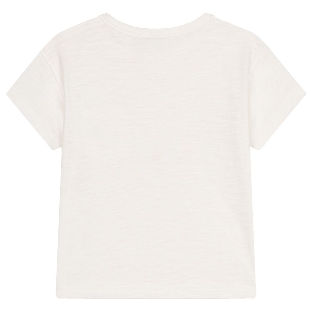 Petit Bateau - Baby's Short Sleeves Slub Jersey T-Shirt - White