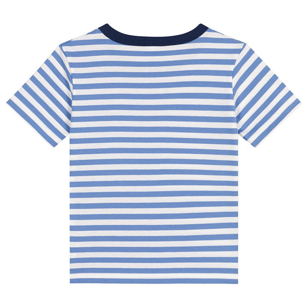 Petit Bateau - Boy's Stripy Lightweight Jersey T-Shirt - Blue/White