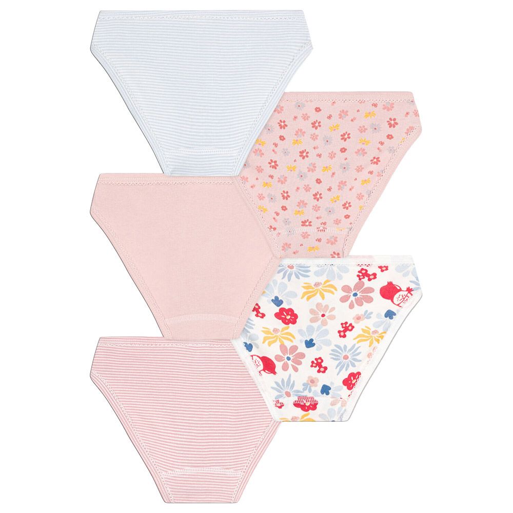 Petit Bateau - 5pc-Set - Girl's Floral Cotton Knickers