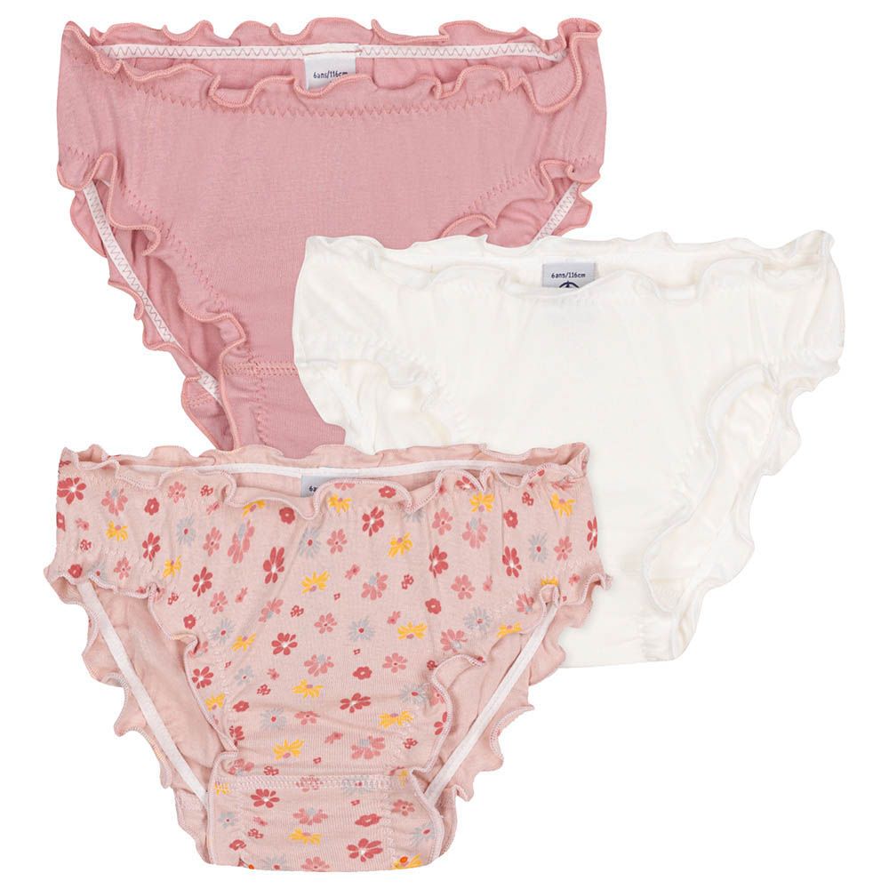 Petit Bateau - 2pc-Set - Girl's Frilly Cotton Knickers