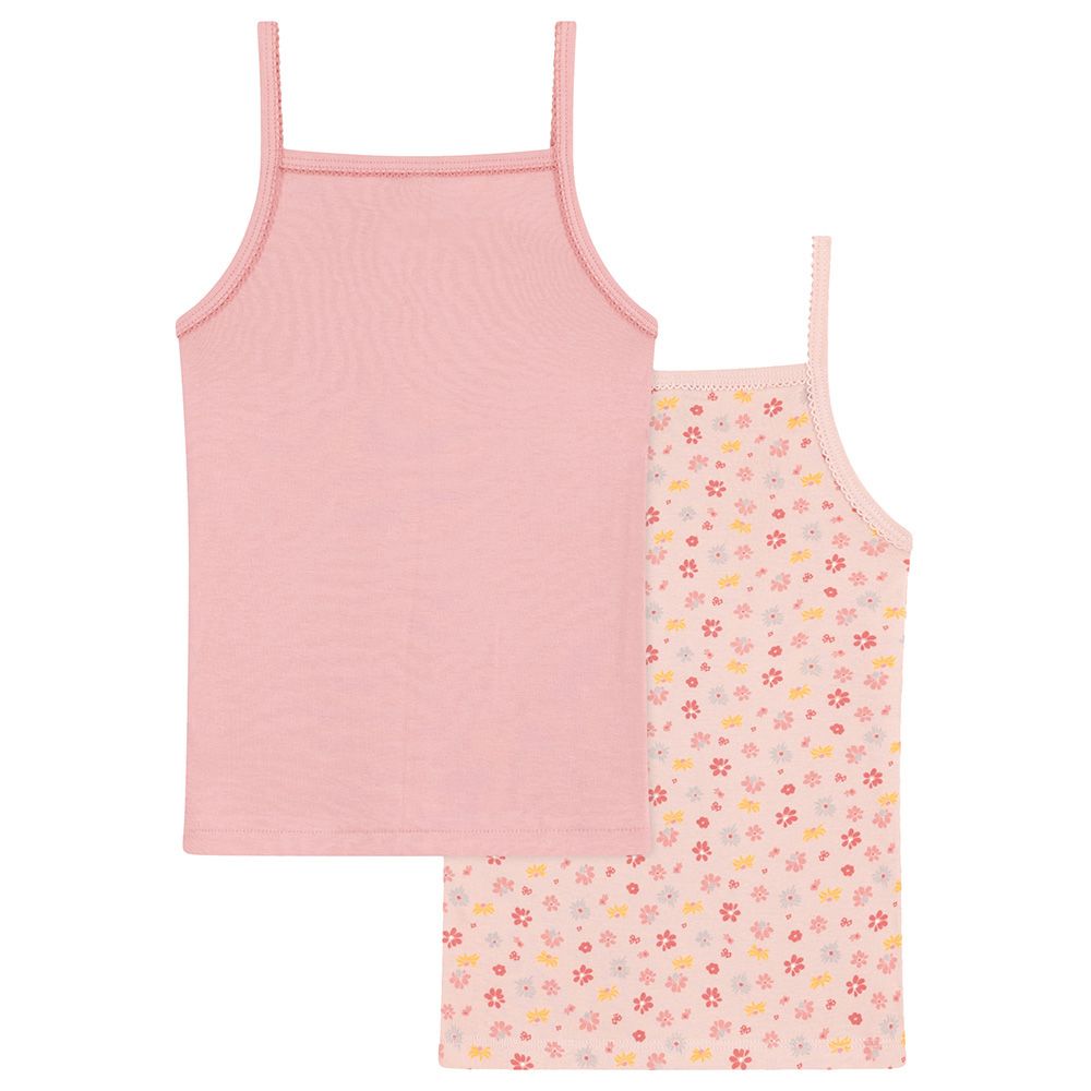 Petit Bateau - 2pc-Set - Girl's Floral Cotton Vests