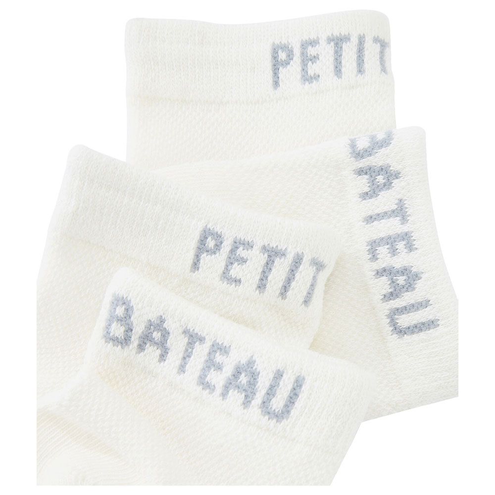 Petit Bateau - 2pc-Set - Boy's Socks - White