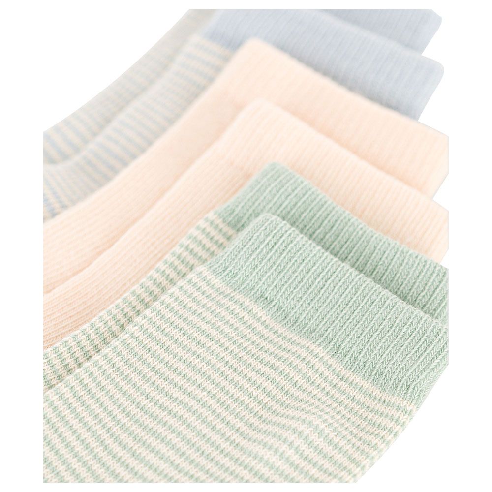 Petit Bateau - 3pc-Set - Babies' Pinstripe Cotton Socks