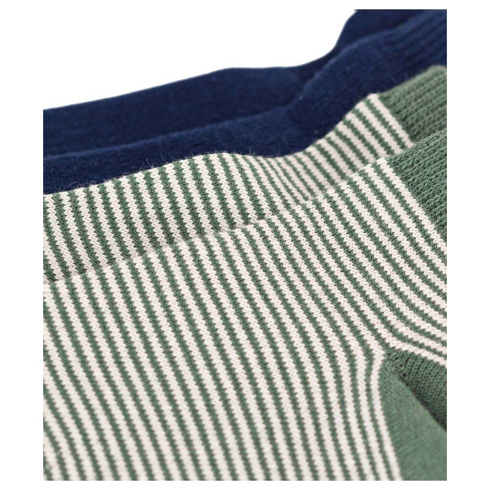 Petit Bateau - 2pc-Set - Boy's Pinstriped Socks - Green/Blue